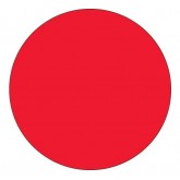 3" Circle Fluorescent Red Blank Circle Inventory Labels