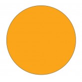 3" Circle Fluorescent Orange Blank Circle Inventory Labels