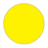 3" Circle Fluorescent Yellow Blank Circle Inventory Labels