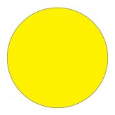4" Circle Fluorescent Yellow Blank Circle Inventory Labels