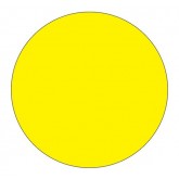 4" Circle Fluorescent Yellow Blank Circle Inventory Labels