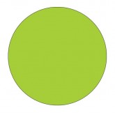 1" Circle Fluorescent Green Removable Labels