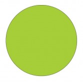 1" Circle Fluorescent Green Removable Labels