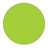 2" Circle Fluorescent Green Removable Labels