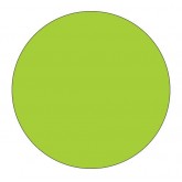 2" Circle Fluorescent Green Removable Labels