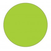 0.75" Circle Fluorescent Green Removable Labels