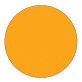 1" Circle Fluorescent Orange Removable Labels