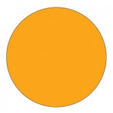 1" Circle Fluorescent Orange Removable Labels