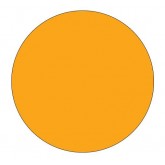 2" Circle Fluorescent Orange Removable Labels
