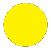 1" Circle Fluorescent Yellow Removable Adhesive Inventory Circles