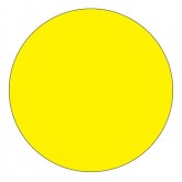 2" Circle Fluorescent Yellow Removable Labels