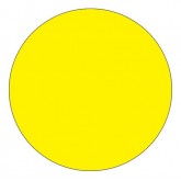 2" Circle Fluorescent Yellow Removable Labels