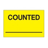 2" x 3" Fluorescent "Counted ___" Labels