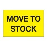 2" x 3" Fluorescent Yellow "Move To Stock" Labels