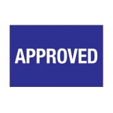 2" x 3" Blue "Approved" Labels
