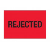 2" x 3" Fluorescent Red "Rejected" Labels