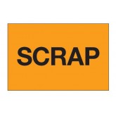 2" x 3" Fluorescent Orange "Scrap" Labels