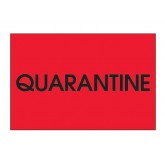 2" x 3" Fluorescent Red "Quarantine" Labels