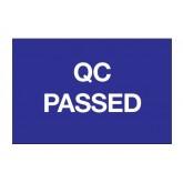 2" x 3" Blue "QC Passed" Labels