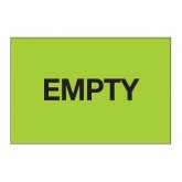 2" x 3" Fluorescent Green "Empty" Labels