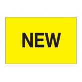 2" x 3" Fluorescent Yellow "New" Labels