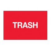 2" x 3" Fluorescent Red "Trash" Labels