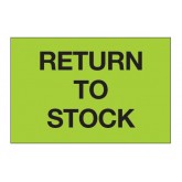 2" x 3" Fluorescent Green "Return To Stock" Labels