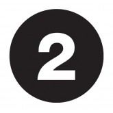 1" Circle Black "2" Number Labels