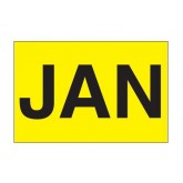 2" x 3" Fluorescent Yellow "JAN" Months of the Year Labels