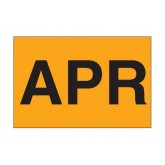 2" x 3" Fluorescent Orange "APR" Months of the Year Labels