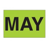 2" x 3" Fluorescent Green "MAY" Months of the Year Labels
