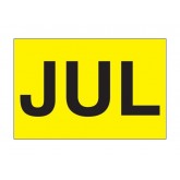 2" x 3" Fluorescent Yellow "JUL" Months of the Year Labels