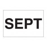 2" x 3" White "SEPT" Months of the Year Labels