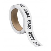 1" x 1.5" (0501-1000) White with Black Consecutive Numbered Labels