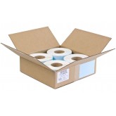 4" x 6" Blue Thermal Transfer Labels Perforated - 1000 per Roll, 4 Rolls per Case