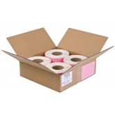 4" x 6" Pink Thermal Transfer Labels Perforated - 1000 per Roll, 4 Rolls per Case