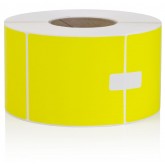 4" x 6" Yellow Thermal Transfer Labels Perforated - 1000 per Roll, 4 Rolls per Case