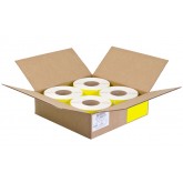 4" x 6" Yellow Thermal Transfer Labels Perforated - 1000 per Roll, 4 Rolls per Case