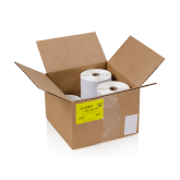 3" x 2" White Direct Thermal Labels - 1" Small Core, 1240 per Roll, 6 Rolls per Case (7440 Count)