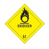 4" x 4" Yellow "Oxidizer - 5.1" Labels