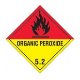 4" x 4" Red & Yellow "Organic Peroxide - 5.2" Labels