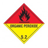 4" x 4" Red & Yellow "Organic Peroxide - 5.2" Labels
