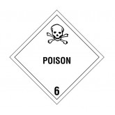 4" x 4" Black & White "Poison - 6" Labels