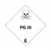 4" x 4" Black & White "PG III - 6" Labels