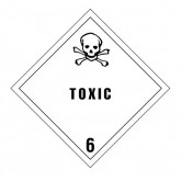 4" x 4" Black & White "Toxic - 6" Labels