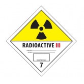 4" x 4" White & Yellow "Radioactive III" Labels
