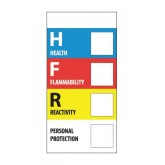 1" x 2" Blue Red Yellow White "Health Flammability Reactivity" Labels