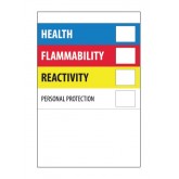 4" x 6" Blue Red Yellow White "Health Flammability Reactivity" Labels