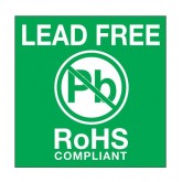 2" x 2" Green "Lead Free RoHs Compliant" Labels