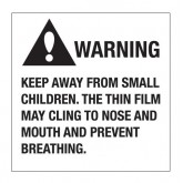 2" x 2" Black & White "Warning Keep Away From Small Children" Labels